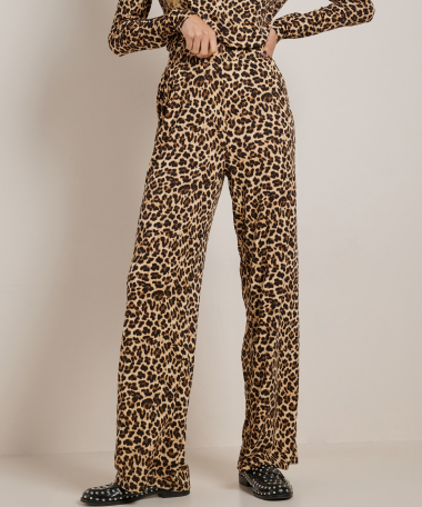 wide fit broek met all-over print