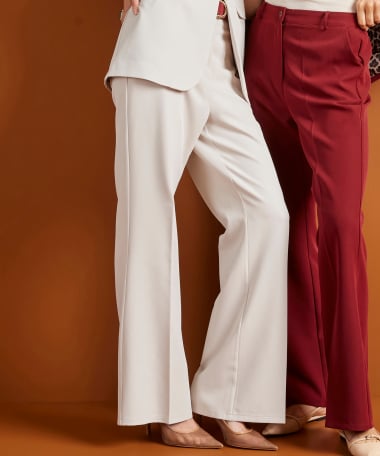 uni flared fit broek
