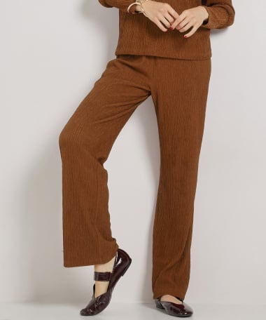 wide fit broek crinckle uni