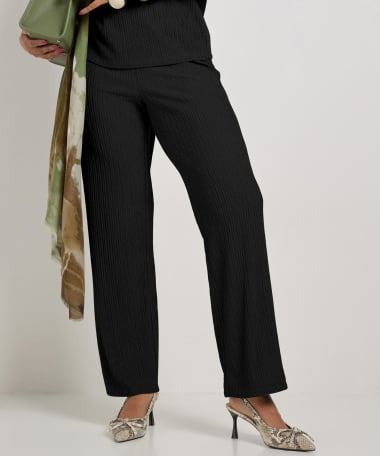 wide fit broek crinckle uni