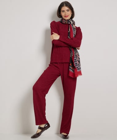 wide fit broek crinckle uni