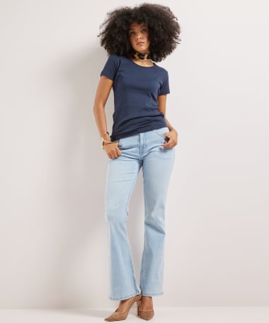 flared fit stretch jeans - noa