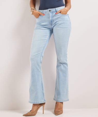 flared fit stretch jeans - noa
