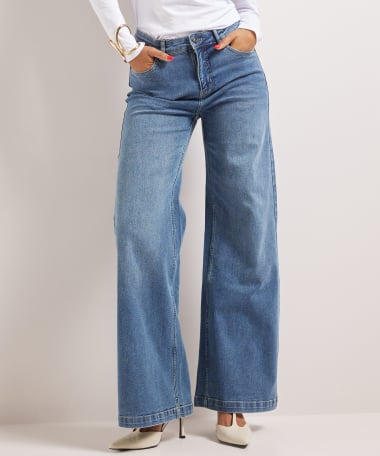 wide fit stretch jeans - lara