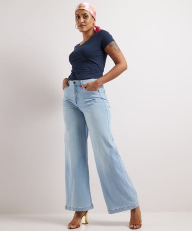 wide fit stretch jeans - lara