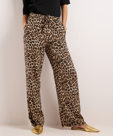 wide fit broek met print