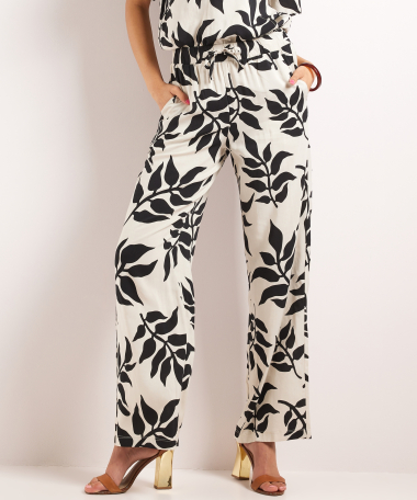 wide fit broek met all-over print