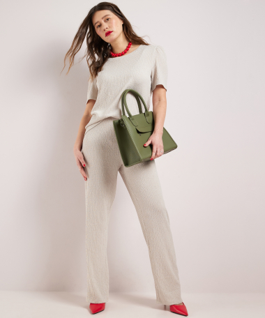 wide fit broek crinckle uni