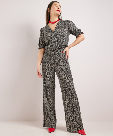 crinckle broek all-over print