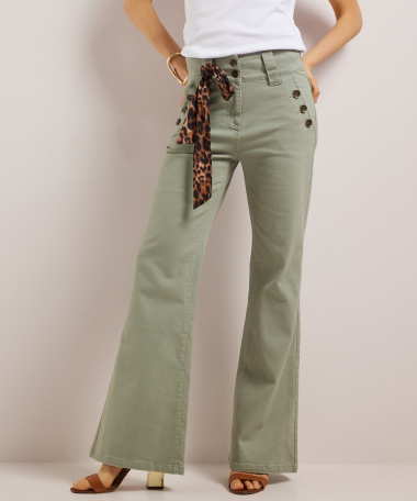 wide fit twill jeans knopen