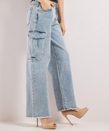 wide fit stretch jeans cargo