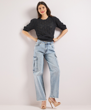 wide fit stretch jeans cargo