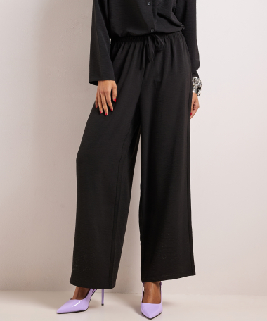 wide fit broek uni met koordje