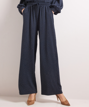 wide fit broek crinkle glitter