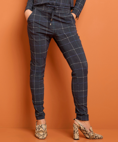 slim fit broek travelstof