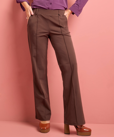 straight fit broek travelstof