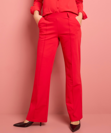 straight fit broek travelstof