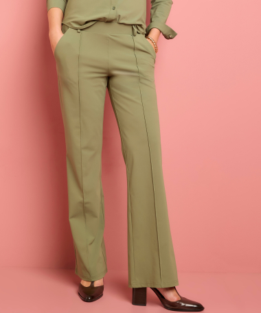 straight fit broek travelstof