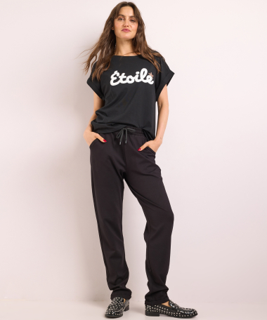 broek met elastische tailleboord