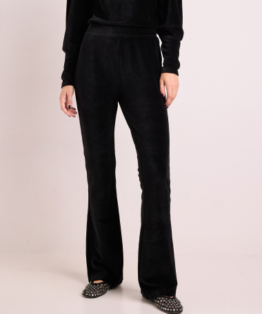 rib velvet flared fit broek