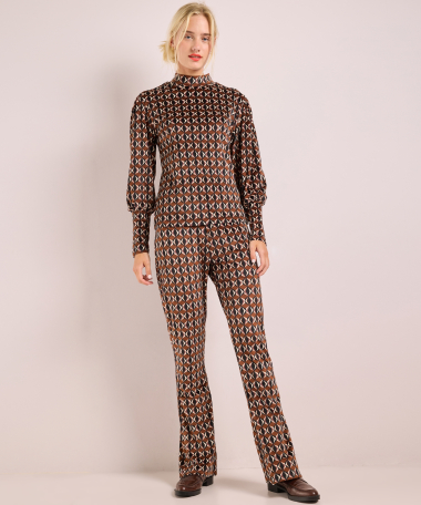 velvet broek met print