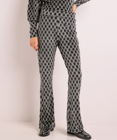 velvet broek met print
