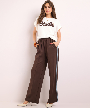 wide fit broek met tape