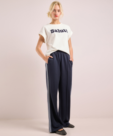 wide fit broek met tape