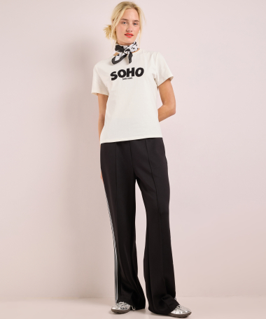 wide fit broek met tape