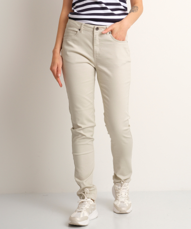 slim fit broek twill stretch