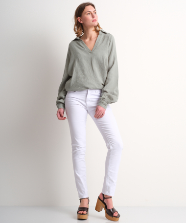 regular fit broek twill stretch