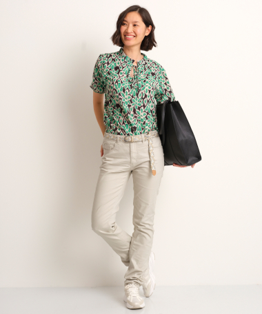 regular fit broek twill stretch
