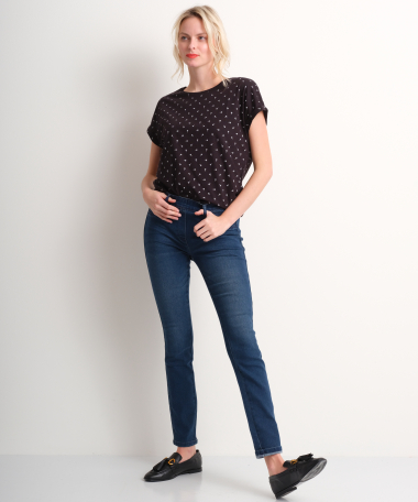 slim fit tregging stretch (donker)