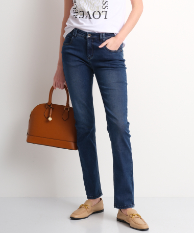 soft stretch jeans (donker)