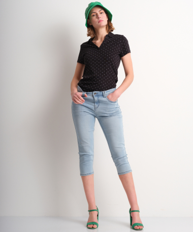 soft stretch capri jeans (licht)