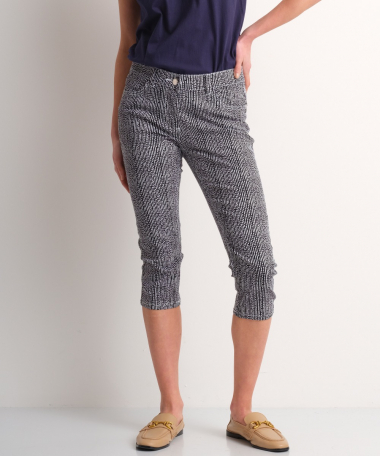 Capri broek stippenprint