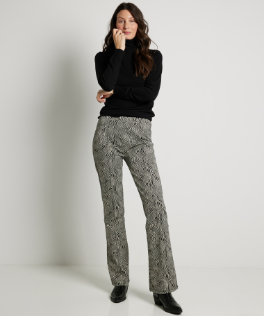 flared pantalon jacquard