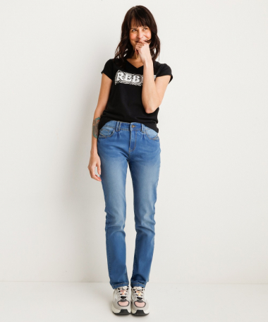 Please Slim jeans wolwit casual uitstraling Mode Spijkerbroeken Slim jeans 