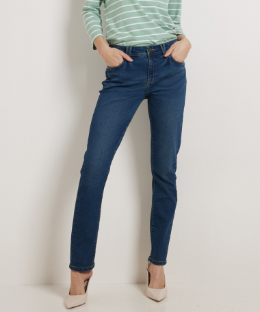 Slim fit stretch jeans Lucy (donker)