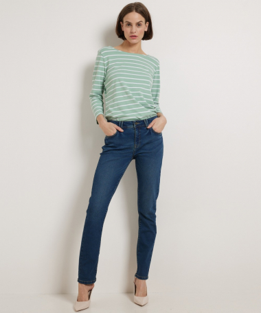 Slim fit stretch jeans Lucy (donker)