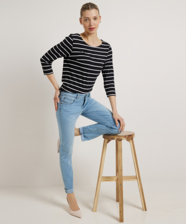 Slim fit stretch jeans Lucy (licht)