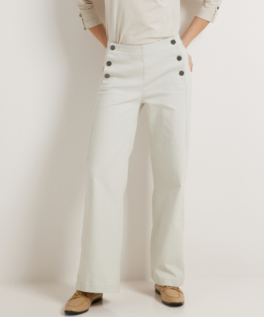 wide fit broek stretch twill