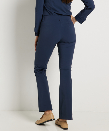 flared fit broek travelstof