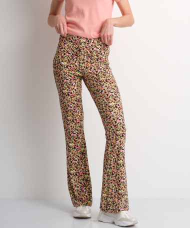 zachte flared broek met print