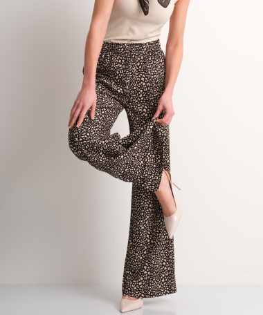 wide fit jersey broek panterprint