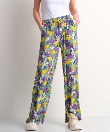 tropische wide fit broek