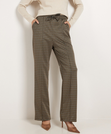 wide fit broek met opstaande naad