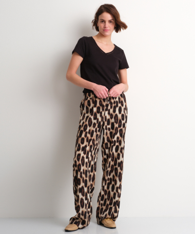 wide fit broek panterprint