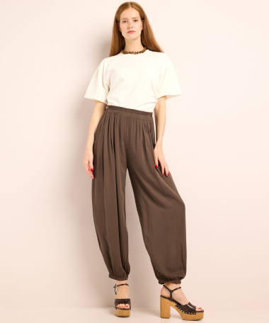 balloon fit broek met plooien