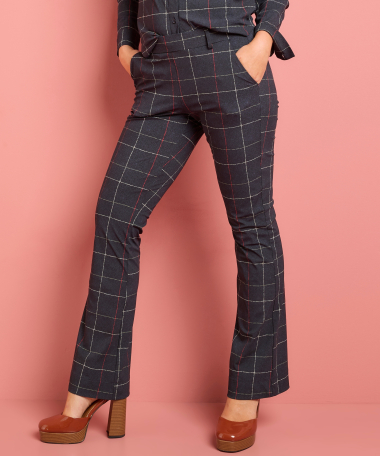 flared fit broek travelstof